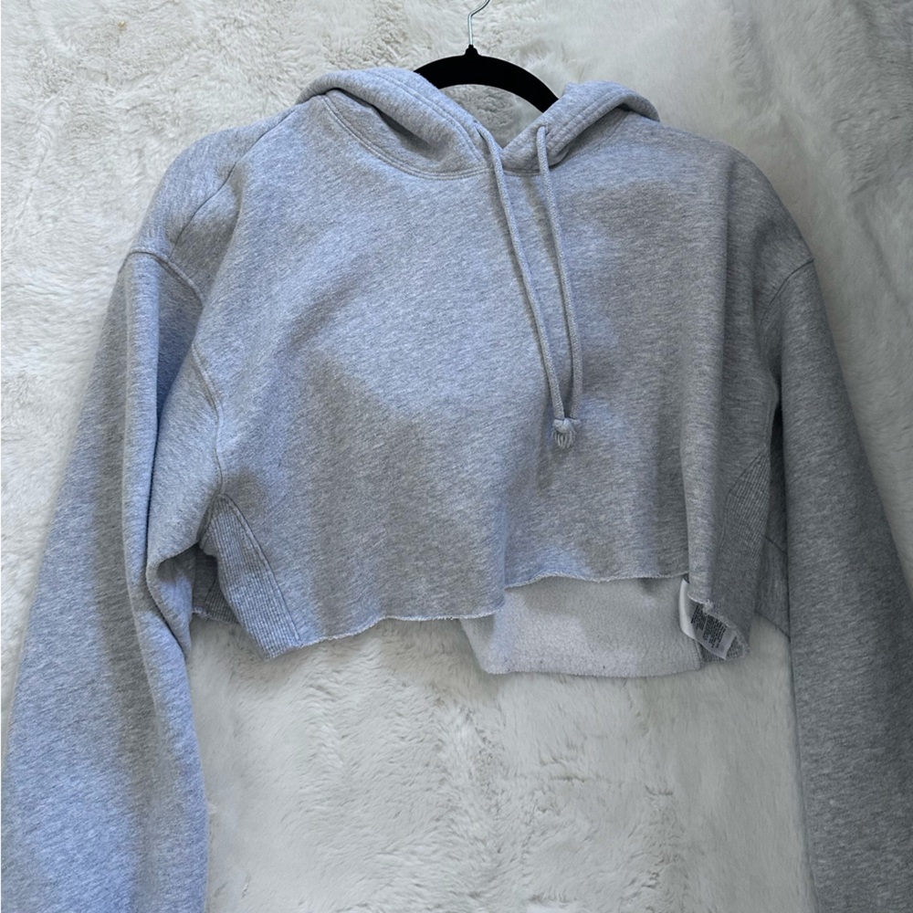TNA Gray Cropped Hoodie
